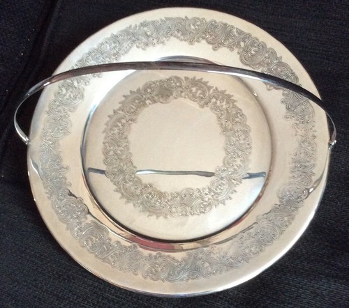 Vintage silver plated cake - plated,