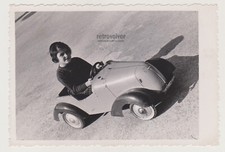 Cute Little Girl Kid Child Toy Pedal Car Quadracycle Bike Antique Snapshot Photo