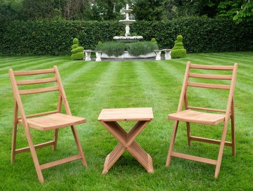 Teak folding bistro - folding, set