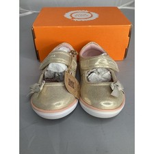 Livie & Luca Girls Shoes Size 6M River Metallic Mary Jane Sneakers Champagne New
