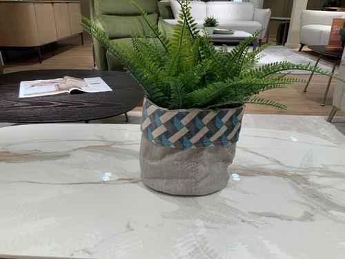 Natuzzi fabric storage pot - -,