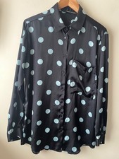 Zara Top Size L 14 Black Satin