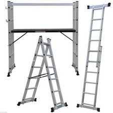 2.6M-6.2M Aluminium Telescopic Loft ladder Extendable Step Ladders Securing Bolt