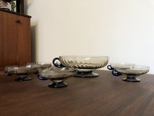 Set Coppette e Coppa  anni 20 - ‘20 Art Nouveau Cups and  Bowl glass Set