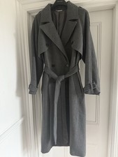Zara Women's Grey Wool Blend Coat size L in excellent condition.