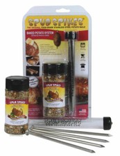 Spud Spikes, Baked Potato System (6" SS Potato Nails & Original Blend Seasoning)