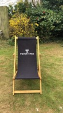 X2 Branded Fever-Tree Deckchair. Hardwood Frame With Canvas Sling.