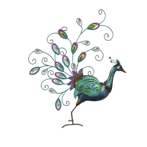 Metal peacock wall art - metal,