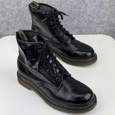 Dr. Martens 11822 smooth leather lace up boots UK 6 unisex black 8 eyelet boots