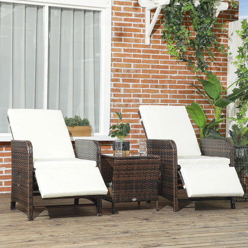 3pieces rattan bistro set - rattan,