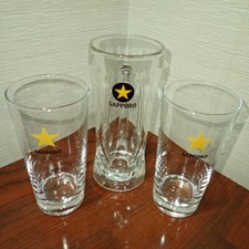 Sapporo Beer Glass Stein tumbler capacity 435ml Set of 3 From Japan