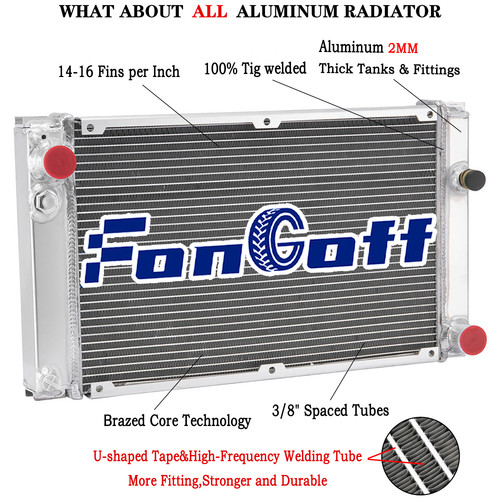 Row aluminum radiator - radiator, for