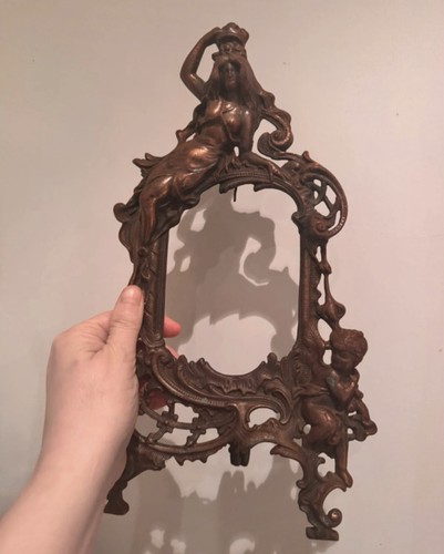 Antique cast iron picture - iron,