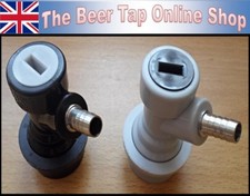Gas + Liquid 1/4" Barbed Ball Lock Disconnects for Cornelius/Corny Soda Beer Keg