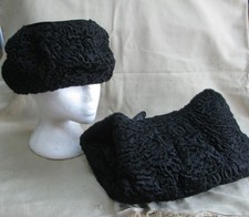 Vintage black 40's  Astrakhan