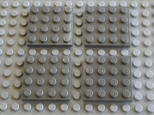 4 x LEGO Plate OldDkGray DkGray Plate 4x4 Ref 3031 Set 4502 7152 7150 10019