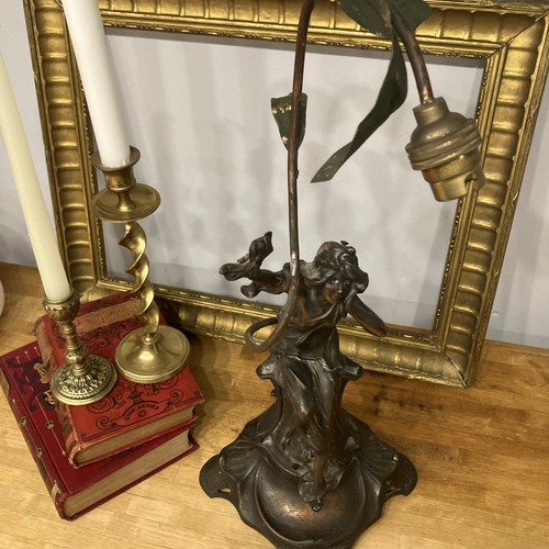 Art nouveau bronze - nouveau, lady