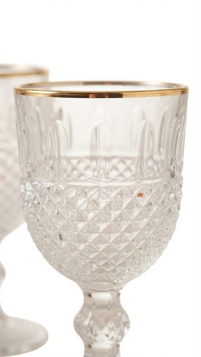 Luxury 220ml wine goblets - wine, gold