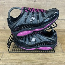 Skechers Shoes Women’s Size UK 4 Shape Ups Fitness Grey Pink Trainers Wedged