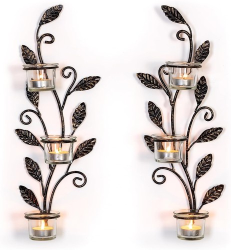 Wall candle holders leaf - holders,