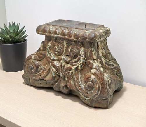 Antique wooden half - half, pillar
