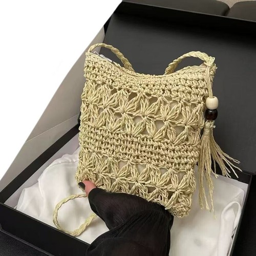 Woven handbag summer - handbag, beach