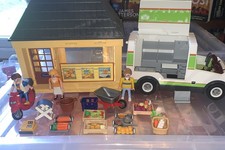 Playmobil 70134 Farmers Market Van 70375  Little Town My Supermarket Plus Extras