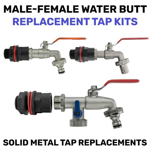 Water butt outlet lever tap - water,