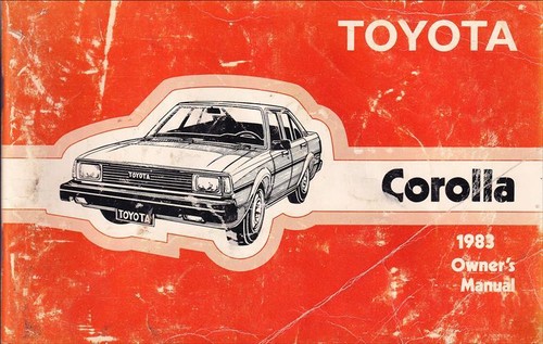 1983 toyota corolla owners - 1983,