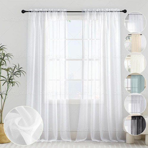 Lucy voile net curtains pair - net,