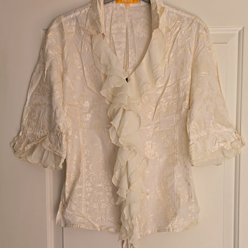 Biba ivory floral chiffon - biba,