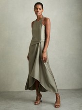 Reiss Womens Green Midi A line
