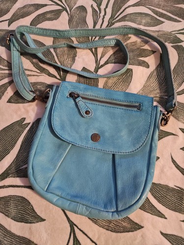 Blue leather fat face cross - fat,