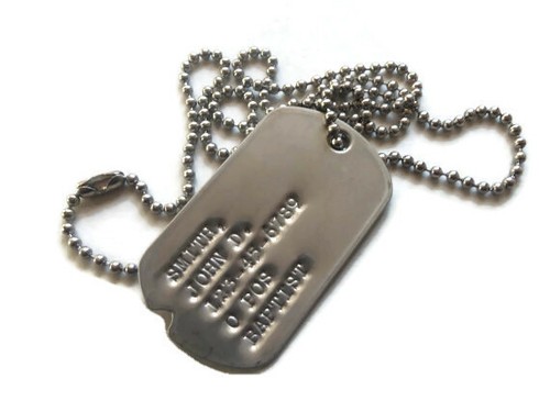 Notched military issue dog - notched, gi
