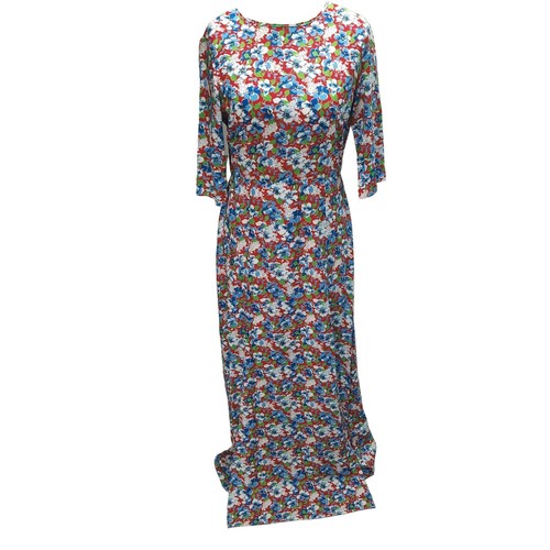 Womens floral blue maxi - floral,