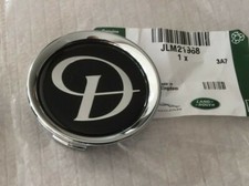 1 NEW GENUINE JAGUAR DAIMLER ALLOY WHEEL CENTRE CAP BADGE BLACK/SILVER JLM21968
