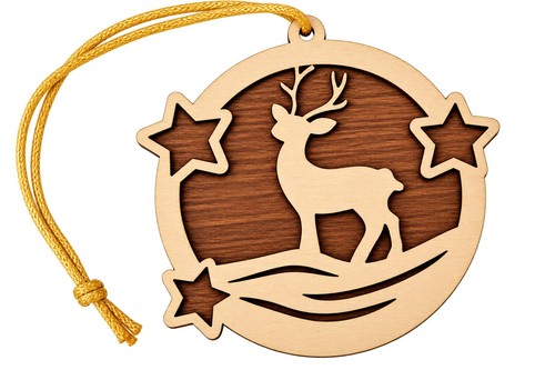 Wooden reindeer christmas tree - reindeer,