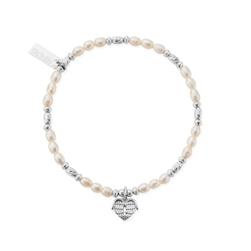 Chlobo silver and pearl heart - chlobo,