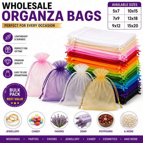 Organza gift bags - gift, drawstring