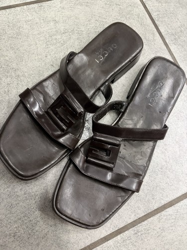 Gucci leather italian sandals - leather,