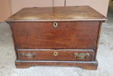 ANTIQUE GEORGIAN OAK COFFER