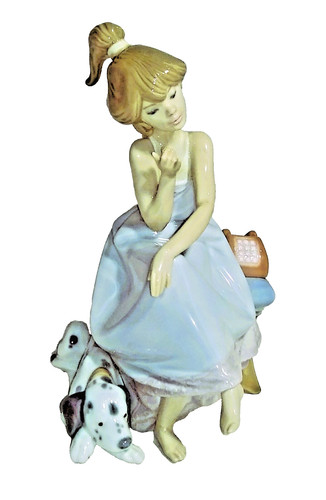 Lladro chit chat - chat, girl