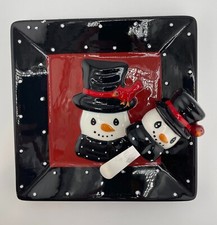 Precious Moments “SNOW MUCH FUN” Snowman Cheese & Cracker Plate & Spreader - NEW
