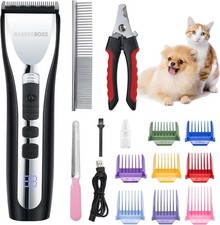 BarberBoss Cordless Pet Dog Grooming Clippers Rechargeable Low Noise Pet Clipper