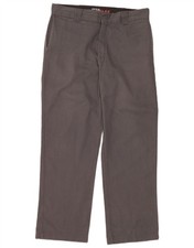 DICKIES Mens 874 Straight Chino Trousers W36 L32 Grey Polyester CM20
