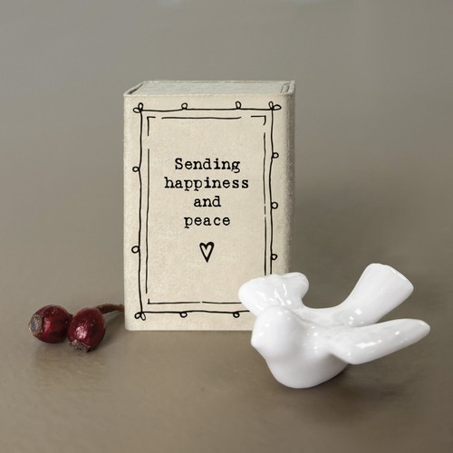 White porcelain mini figurine - porcelain,