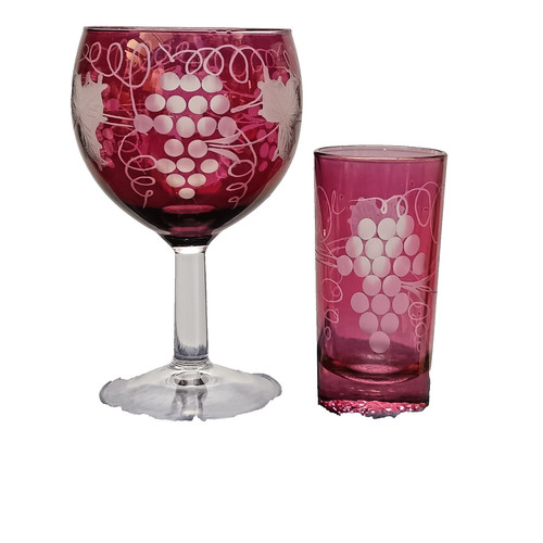 Vintage cranberry stained wine - vintage,