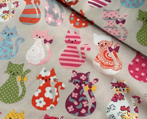 Cats curtain upholstery cotton - curtain,