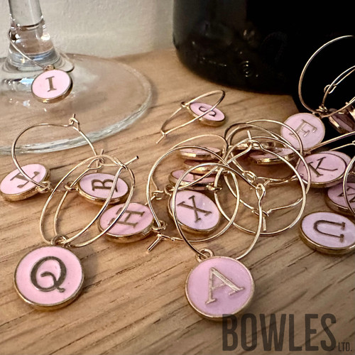 Wine glass charms - a, –