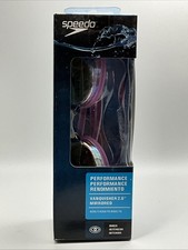 NEW Speedo Vanquisher 2.0 Mirrored Goggles SWIMMING Purple TRIM SILVER LENS  Ado